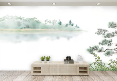 古風山水背景墻 一方意境，一方天地